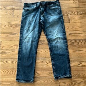 Ag Adriano Goldschmied Slim Blue Jeans with Natural Fading